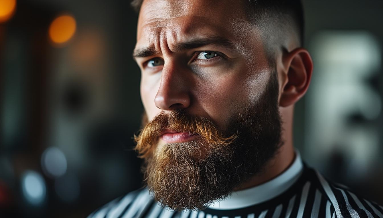 découvrez le style barbe collier (chin curtain), une barbe qui suit la mâchoire et le menton sans moustache, pour un look net et moderne.