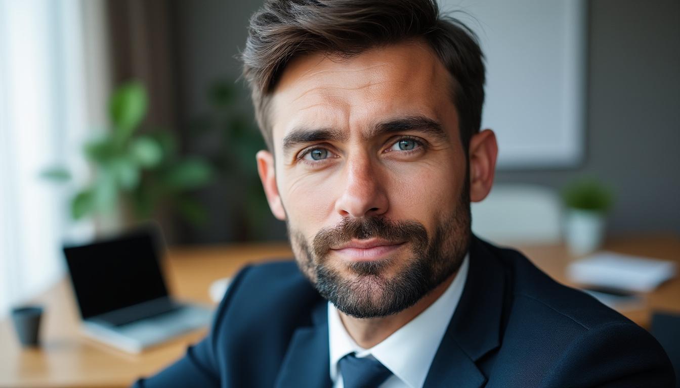 découvrez comment adopter une barbe corporate parfaite : taillée nette et longueur moyenne pour un style professionnel et soigné en milieu business.