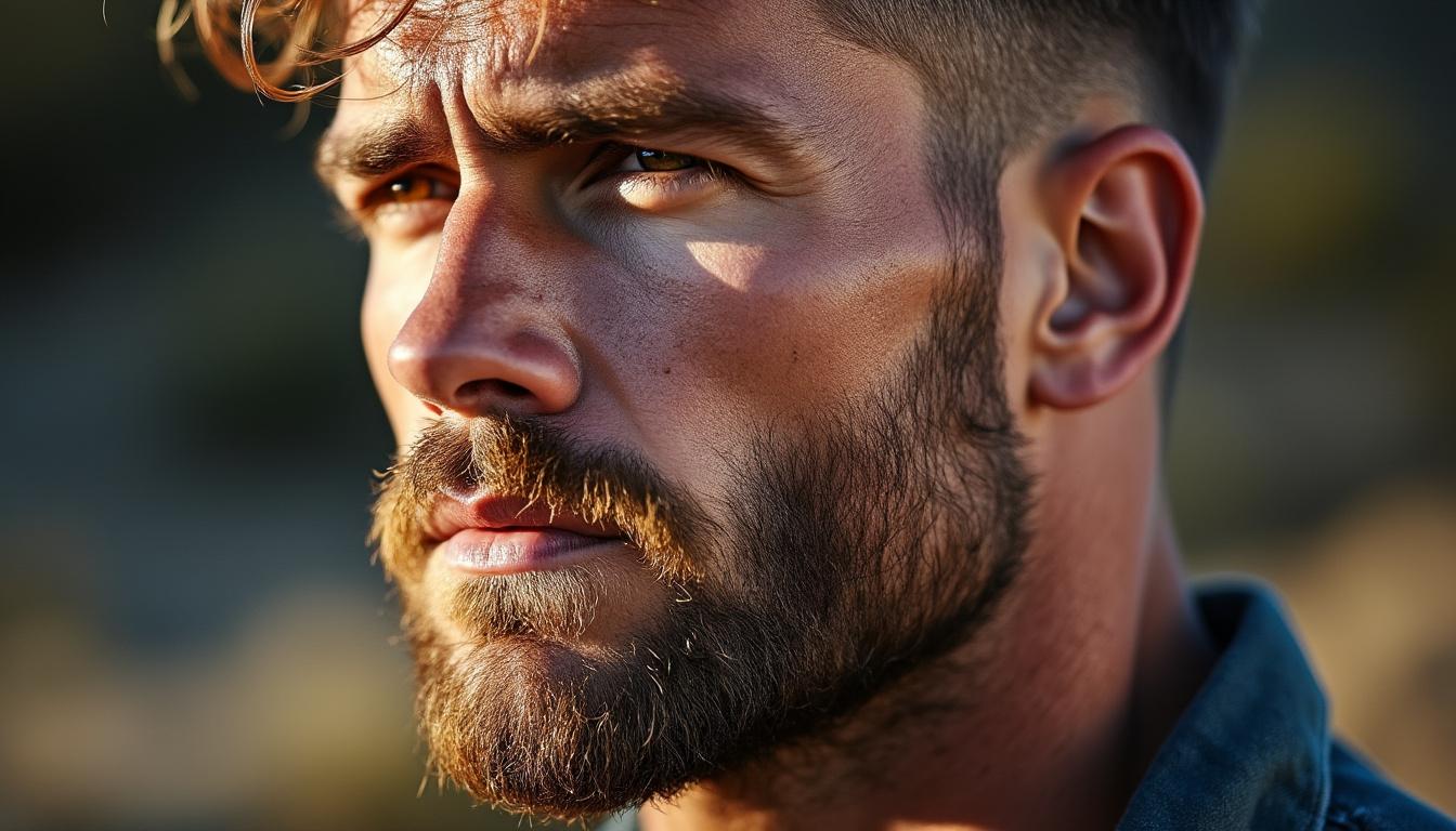 découvrez l'effet négligé et stylé de la barbe de 3 jours, aussi appelée stubble, pour un look très court et moderne qui séduit par sa simplicité.