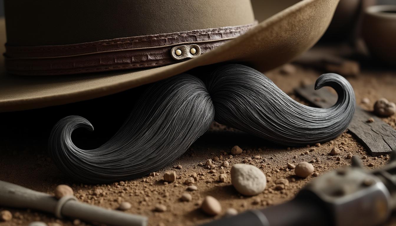 découvrez la moustache cowboy western, une version épaisse et audacieuse du fer à cheval, idéale pour un look authentique et viril.