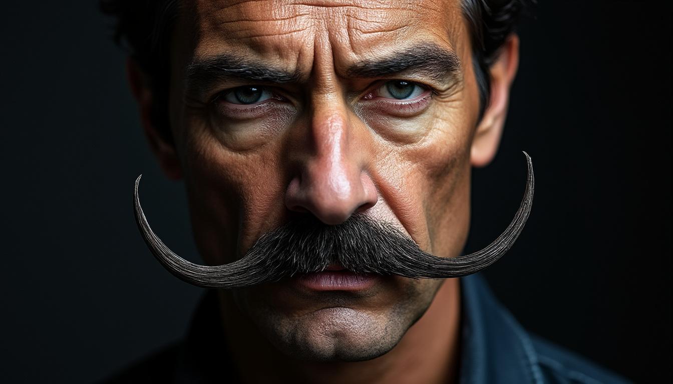 découvrez la moustache dali, caractérisée par ses fines pointes allongées et relevées vers le haut, un style unique et audacieux inspiré de l'art surréaliste.