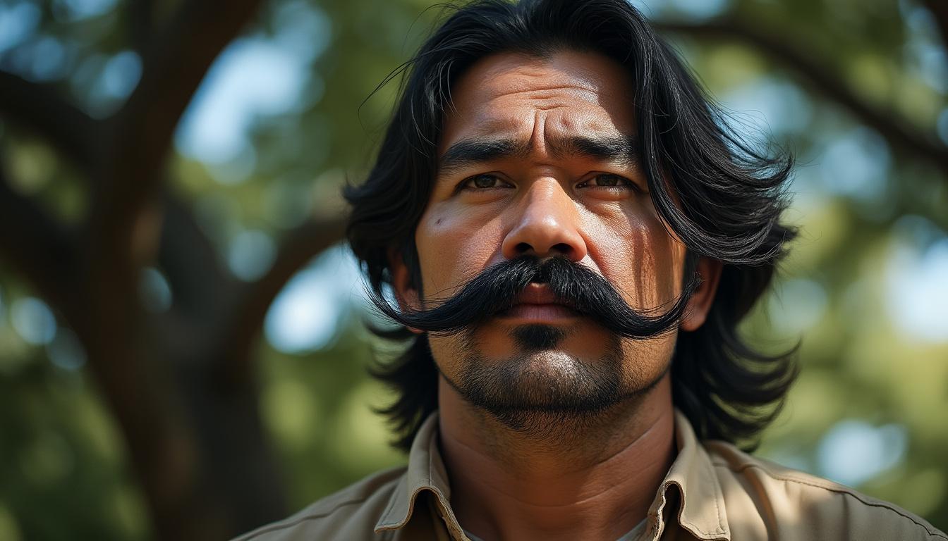 découvrez la moustache fu manchu, caractérisée par ses longues mèches descendant de chaque côté de la bouche, un style unique et distinctif pour un look audacieux.