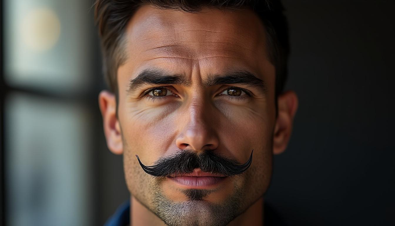 découvrez comment porter la moustache major ou anglaise, une moustache courte élégamment divisée au milieu, parfaite pour un style classique et soigné.