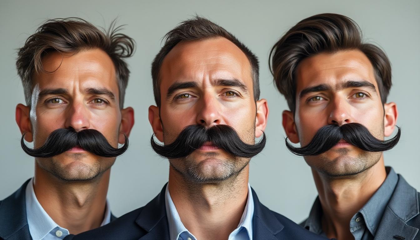 découvrez la moustache pyramidale, une coiffure caractérisée par une base large et une pointe effilée vers le haut pour un style unique et affirmé.