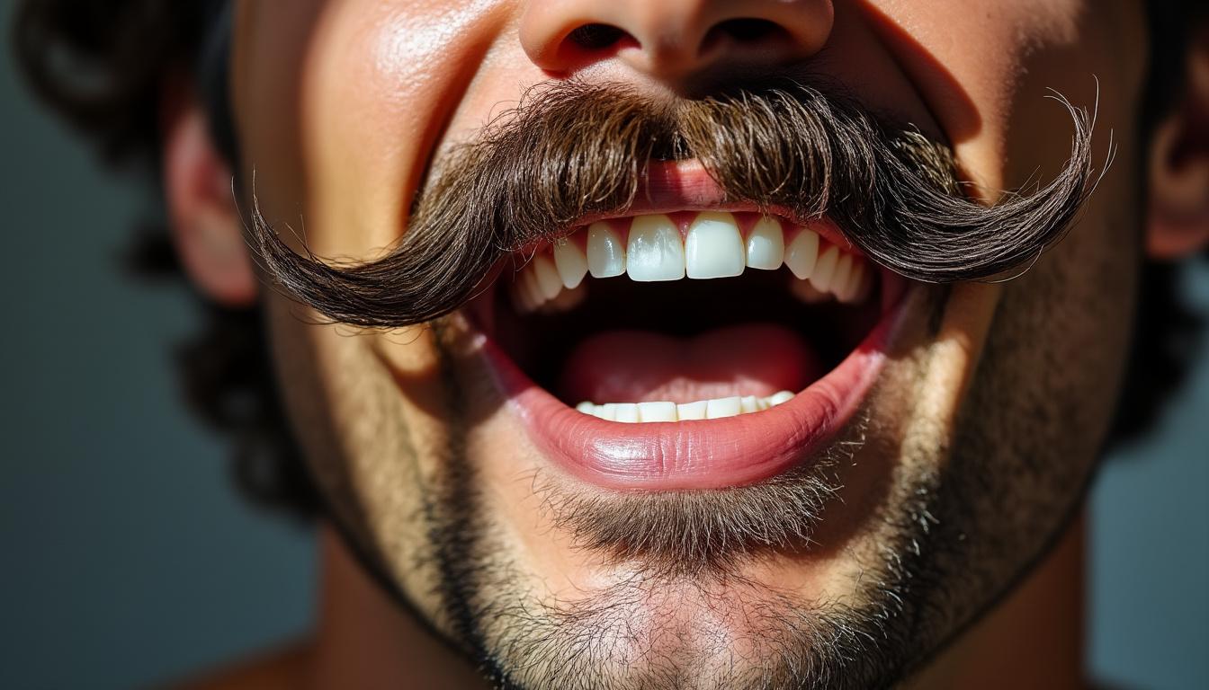découvrez la moustache toothbrush, une brosse à dents carrée et courte, au design centré inspiré par l'emblématique moustache de charlie chaplin pour un sourire unique et rétro.