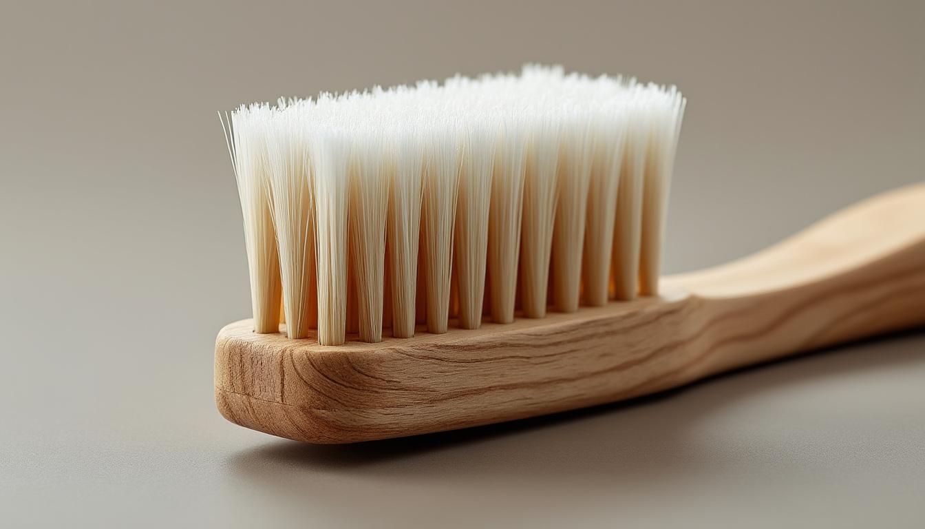 découvrez la brosse à dents moustache toothbrush, au design carré, court et centré, inspirée par le style iconique de charlie chaplin.