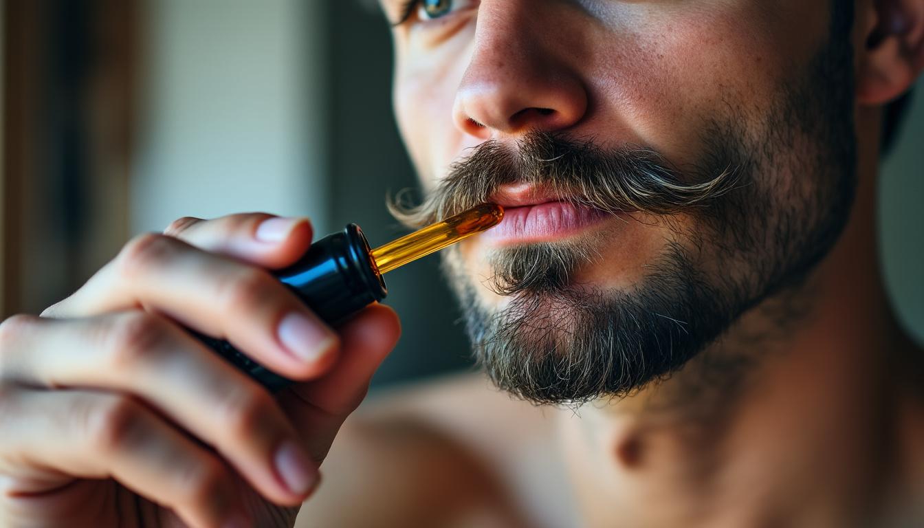 découvrez le style royale : une moustache élégante accompagnée d'une petite touffe sous la lèvre pour un look unique et sophistiqué.